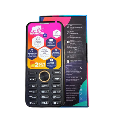 Celular MAMMOTH 5G Telefono PowerBank 20K mAh Triple SIM – Ultra Resistente