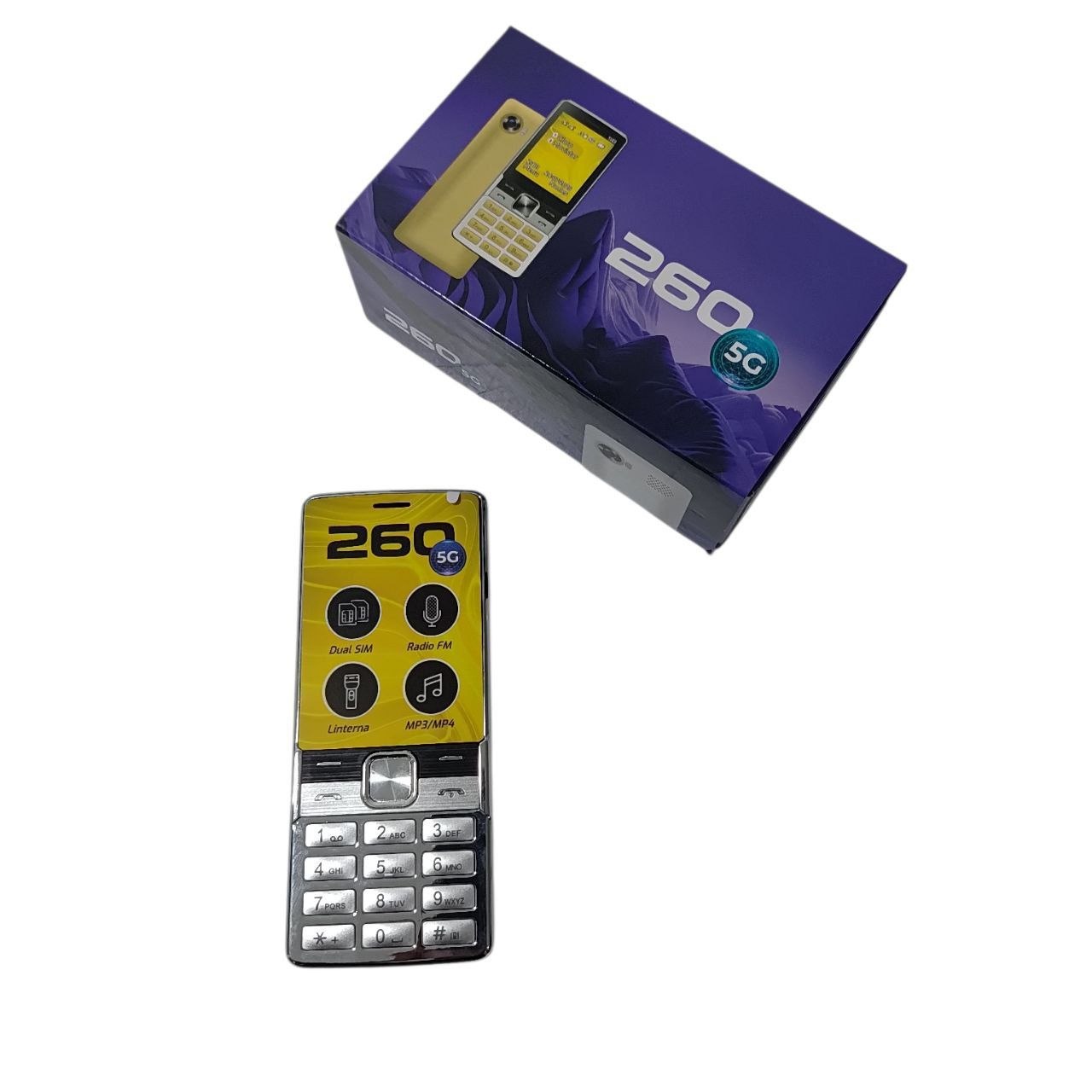 Celular 260 5G Dual SIM telefono con Radio FM, Linterna y Batería 3000mAh