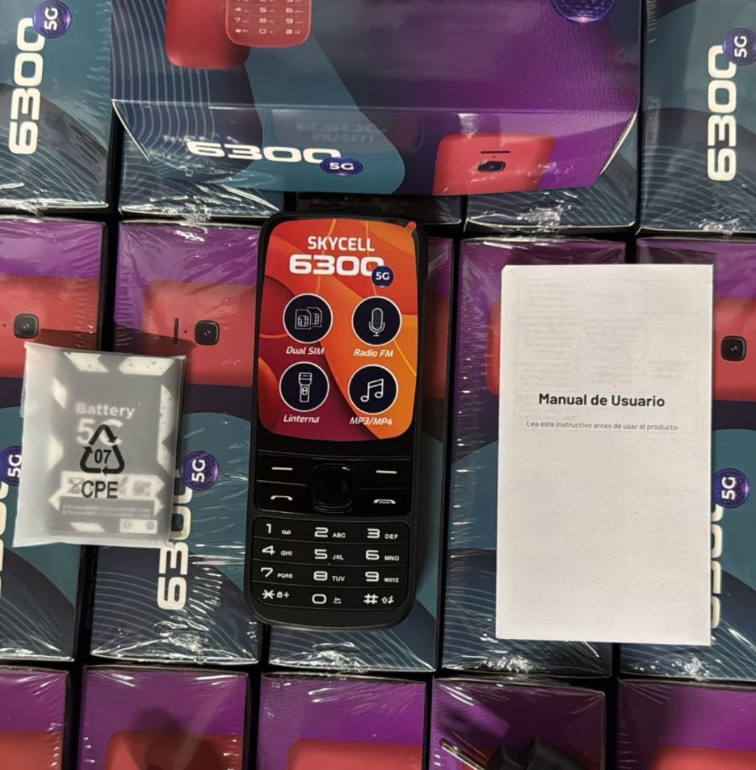 Celular 5G 6300 telefono Doble SIM Radio FM Linterna 3000 mAh