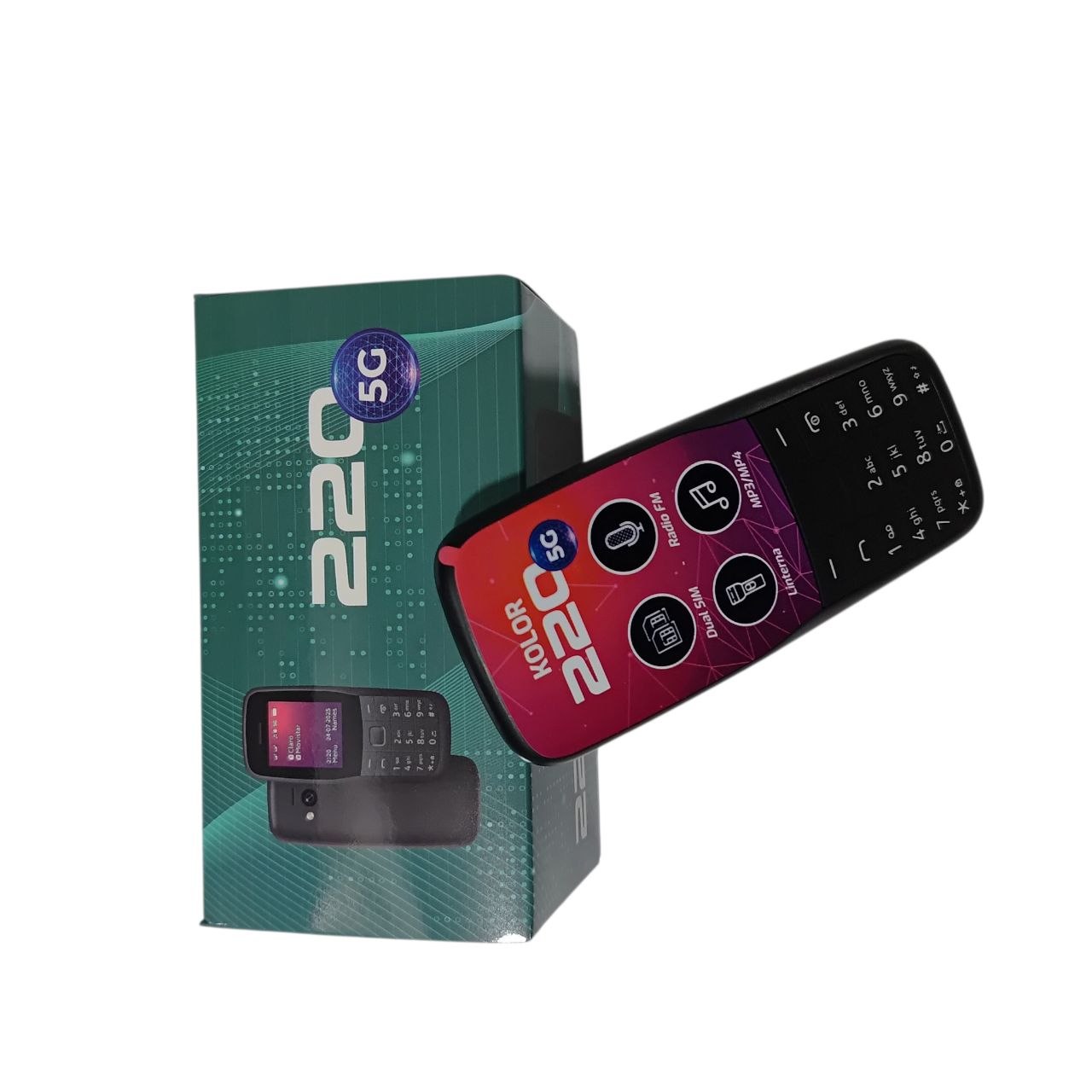 Celular 220 5G telefono Radio FM, Cámara Batería 3000mAh